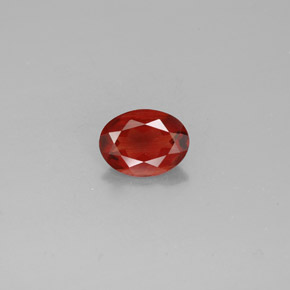 Labradorita Andesina Rojo naranja natural de 0.94 ct, Corte Óvalo, VS