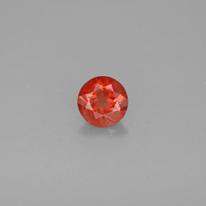 Andesina labradorita rojo natural de 0,94 ct, corte redondo, VS