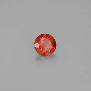 Andesina labradorita rojo natural de 0,94 ct, corte redondo, VS