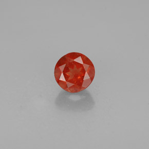 Labradorita Andesina Naranja miel natural de 1.20 ct, Corte Redondo, VS