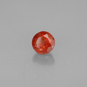 Labradorita Andesina Naranja miel natural de 1.20 ct, Corte Redondo, VS