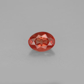 Andesina labradorita rojo natural de 1,03 ct, corte óvalo, VS