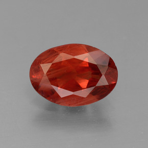Andesina labradorita rojo natural de 0,79 ct, corte óvalo, VS