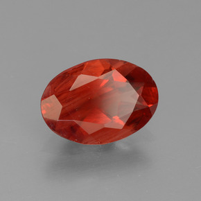 Andesina labradorita rojo natural de 0,79 ct, corte óvalo, VS
