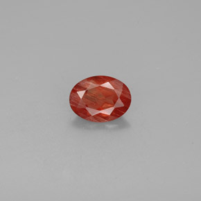 Andesina labradorita rojo natural de 0,96 ct, corte óvalo, VS