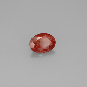 Andesina labradorita rojo natural de 0,96 ct, corte óvalo, VS