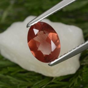 Andesina labradorita rojo natural de 0,80 ct, corte óvalo, VS