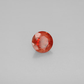 Labradorita Andesina Naranja miel natural de 1.09 ct, Corte Redondo, VS-SI