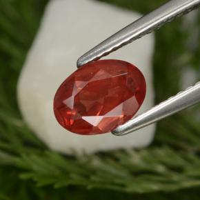 Andesina labradorita rojo natural de 0,84 ct, corte óvalo, VS-SI