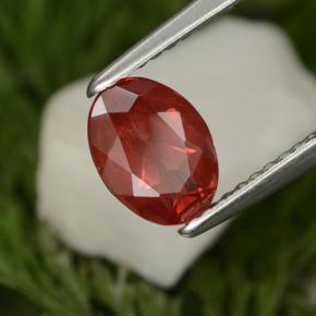 Andesina labradorita rojo natural de 0,84 ct, corte óvalo, VS-SI