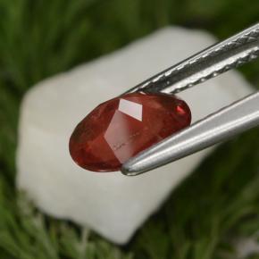 Andesina labradorita rojo natural de 0,84 ct, corte óvalo, VS-SI