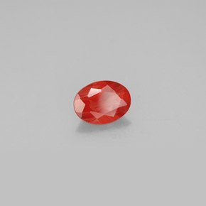 Andesina labradorita naranja natural de 0,86 ct, corte óvalo, VS-SI