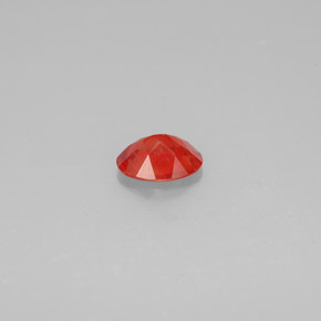 Andesina labradorita naranja natural de 0,86 ct, corte óvalo, VS-SI