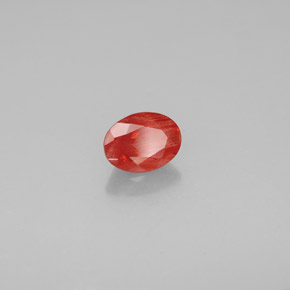 Andesina labradorita naranja natural de 1,02 ct, corte óvalo, VS-SI