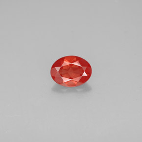 Andesina labradorita naranja natural de 0,99 ct, corte óvalo, SI