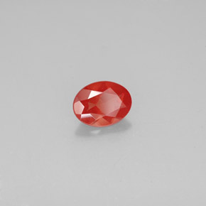 Andesina labradorita naranja natural de 0,99 ct, corte óvalo, SI
