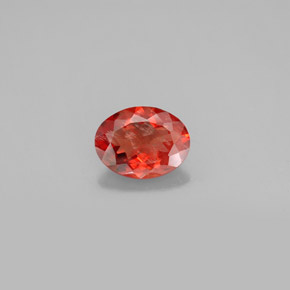 Andesina labradorita naranja natural de 1,19 ct, corte óvalo, SI