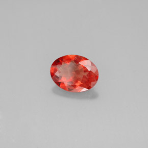 Andesina labradorita naranja natural de 1,19 ct, corte óvalo, SI