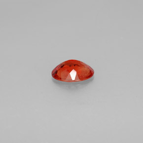 Andesina labradorita naranja natural de 1,19 ct, corte óvalo, SI