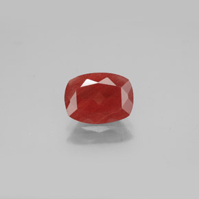 Andesina labradorita rojo natural de 1,06 ct, corte cojín, SI