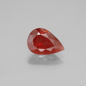 Andesina labradorita rojo natural de 1,40 ct, en forma de pera, SI