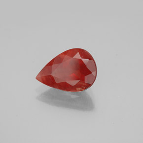 Andesina labradorita rojo natural de 1,40 ct, en forma de pera, SI
