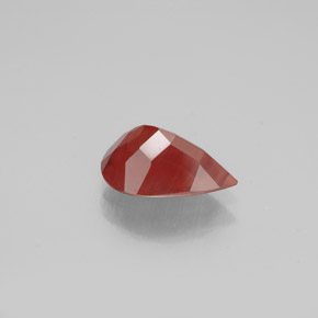 Andesina labradorita rojo natural de 1,40 ct, en forma de pera, SI
