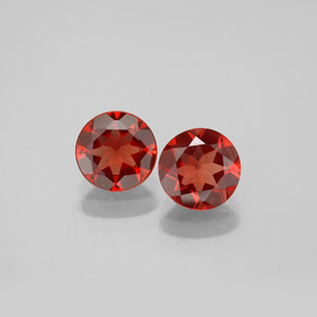 Gemas de andesina labradorita naranja natural de  ct, corte redondo, VVS-VS