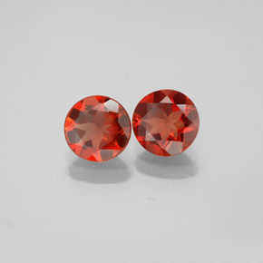 Gemas de andesina labradorita naranja natural de  ct, corte redondo, VVS-VS
