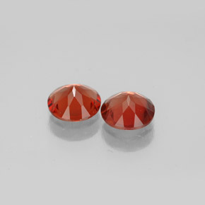 Gemas de andesina labradorita naranja natural de  ct, corte redondo, VVS-VS