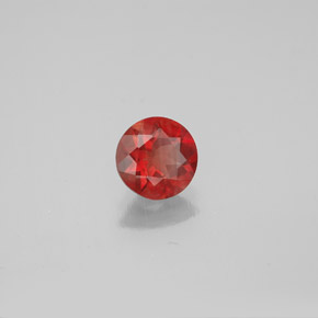 Andesina labradorita rojo natural de 0,64 ct, corte redondo, VVS-VS