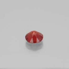 Andesina labradorita rojo natural de 0,64 ct, corte redondo, VVS-VS