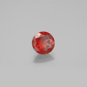 Andesina labradorita naranja natural de 0,64 ct, corte redondo, VVS-VS