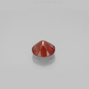 Andesina labradorita naranja natural de 0,64 ct, corte redondo, VVS-VS