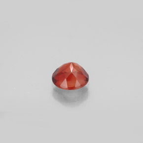 Andesina labradorita naranja natural de 0,71 ct, corte redondo, VVS-VS