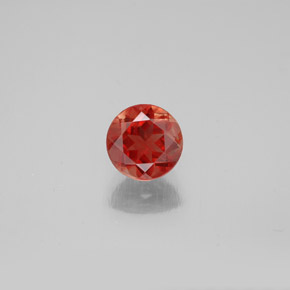 Labradorita Andesina Naranja miel natural de 0.79 ct, Corte Redondo, VVS-VS