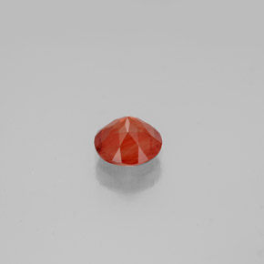 Andesina labradorita naranja natural de 0,65 ct, corte redondo, VS
