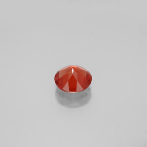 Andesina labradorita naranja natural de 0,61 ct, corte redondo, VS
