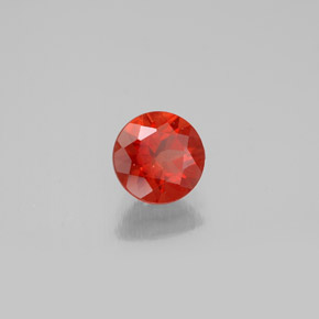 Labradorita Andesina Naranja miel natural de 0.69 ct, Corte Redondo, VVS-VS