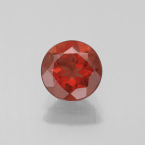 Labradorita Andesina Naranja miel natural de 0.66 ct, Corte Redondo, VVS-VS