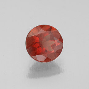 Labradorita Andesina Naranja miel natural de 0.66 ct, Corte Redondo, VVS-VS