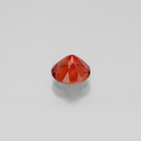 Andesina labradorita naranja natural de 0,61 ct, corte redondo, VVS-VS