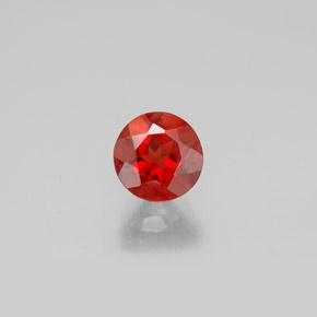 Labradorita Andesina Naranja miel natural de 0.65 ct, Corte Redondo, VVS-VS