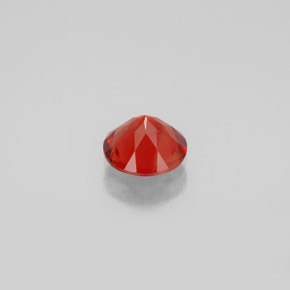 Andesina labradorita naranja natural de 0,65 ct, corte redondo, VS