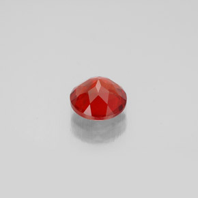Andesina labradorita naranja natural de 0,76 ct, corte redondo, VS