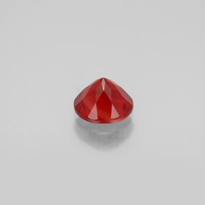Andesina labradorita naranja natural de 0,69 ct, corte redondo, VVS-VS