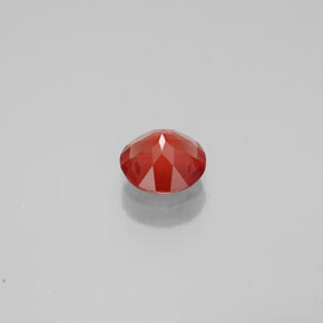 Andesina labradorita naranja natural de 0,57 ct, corte redondo, VS