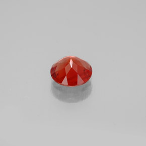 Andesina labradorita naranja natural de 0,65 ct, corte redondo, VS