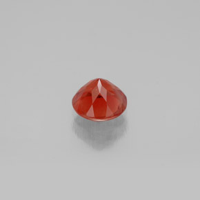 Andesina labradorita naranja natural de 0,65 ct, corte redondo, VS
