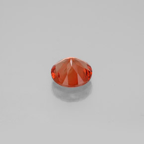 Andesina labradorita naranja natural de 0,62 ct, corte redondo, VS